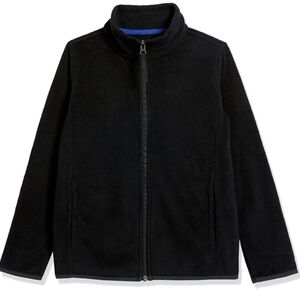Amazon Essentials Boys Black Full Zip Fleece Jacket – Size 12 NWT